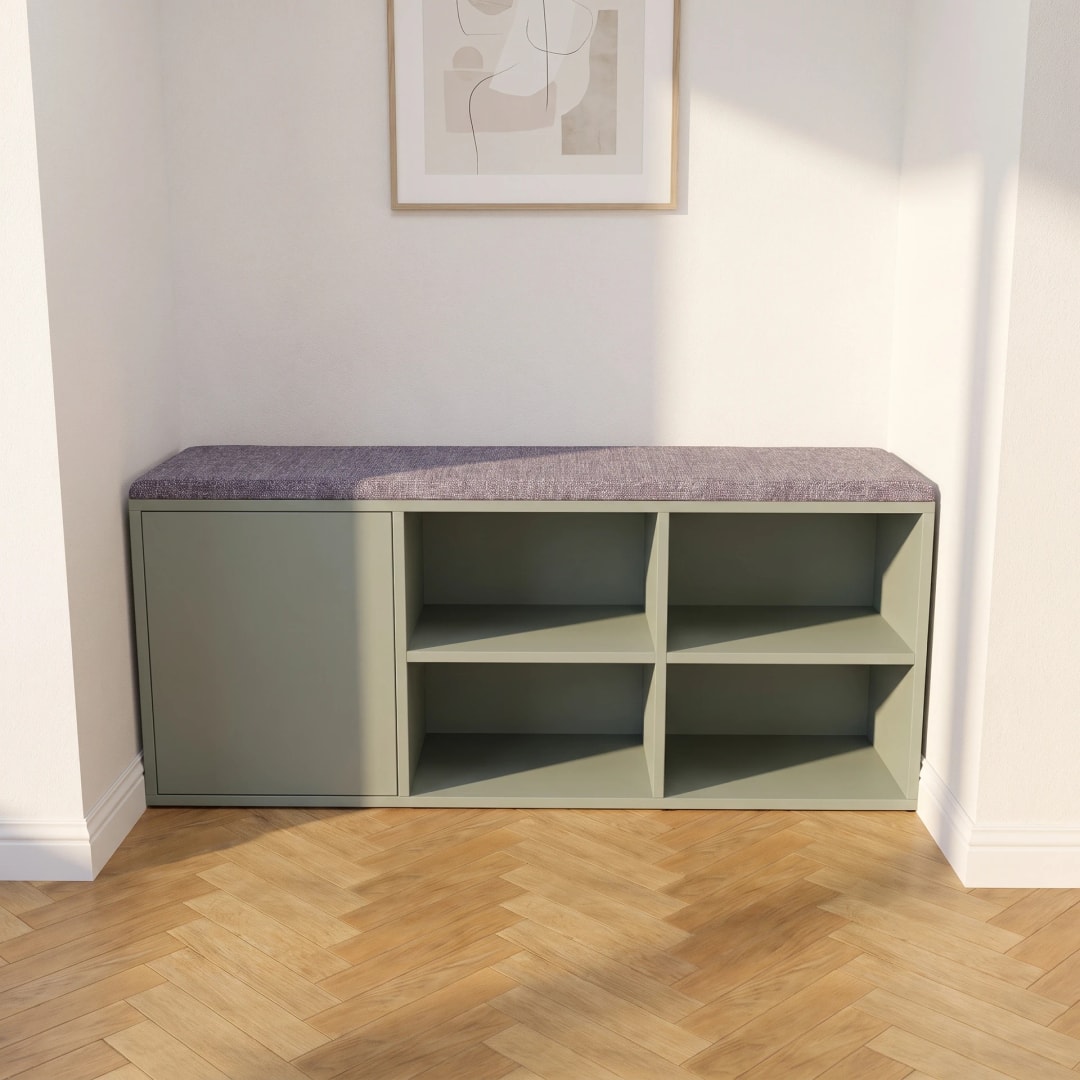 Zielona szafka na buty z siedziskiem 130cm