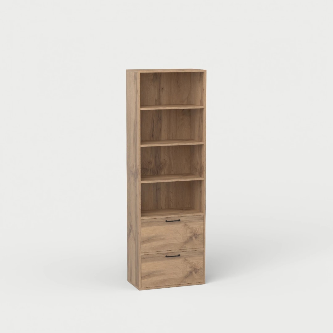 Biblioteczka z szufladami